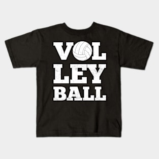 Volleyball Text Retro Kids T-Shirt